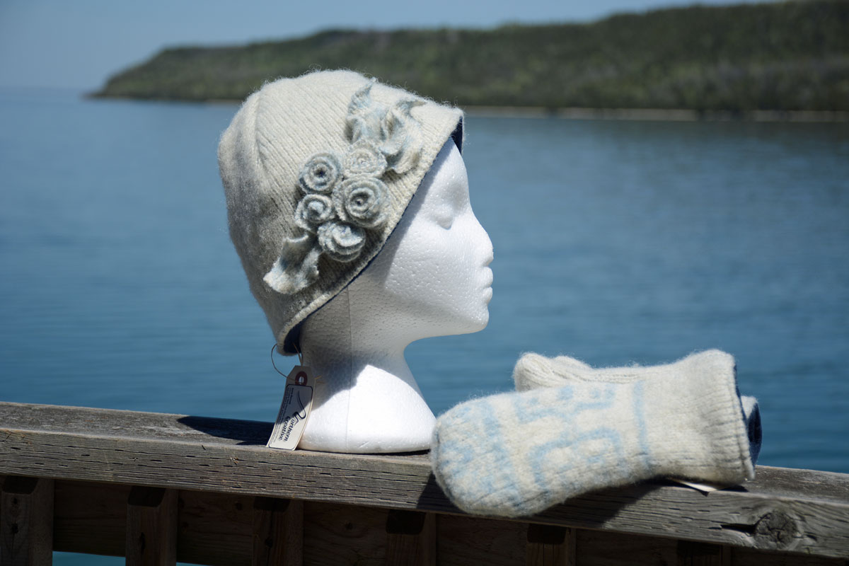 Recycled Wool Cloche Hat (Grey)
