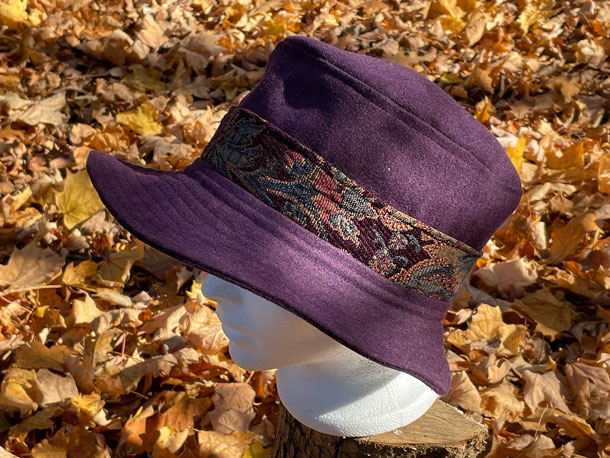 Recycled Wool Bucket Hat (Purple)